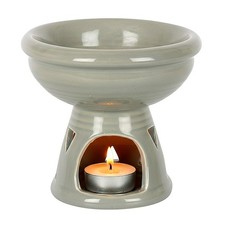 🕯️ Large Grey Ceramic Oil