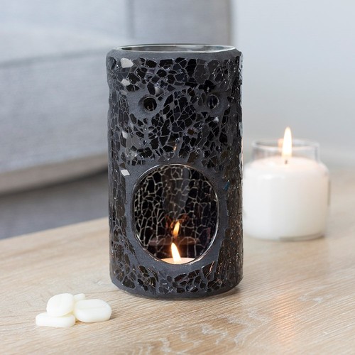 Black crackle pillar - crackle,